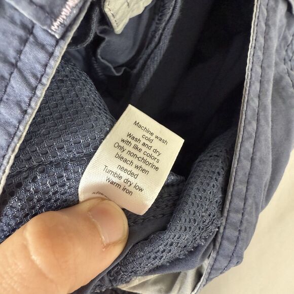 Athleta Cargo Pants Women's 4P Blue Snap Zip Pockets Lightweight Low Rise - Picture 9 of 16